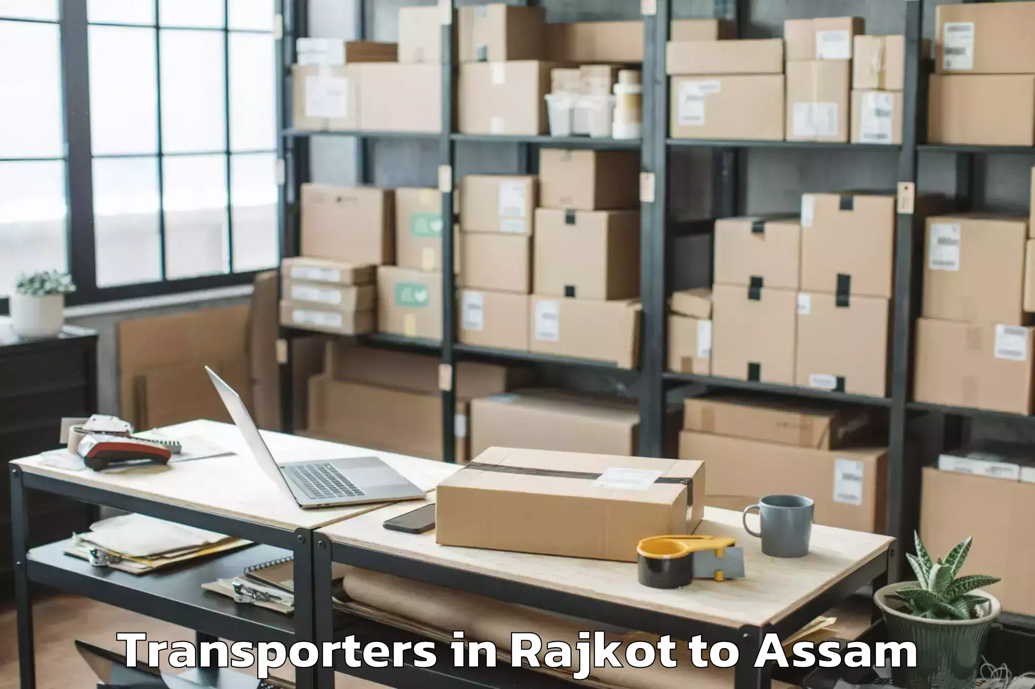 Top Rajkot to Sorbhog Transporters Available